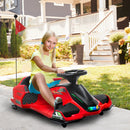 Go Kart Elettrico per Bambini Velocità 3-8 km/h per Drifting Rosso  