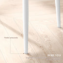 Set 6 Sedie da Pranzo Moderne Schienale Alto Cuciture a Diamante 41x50x97 cm Bianco  