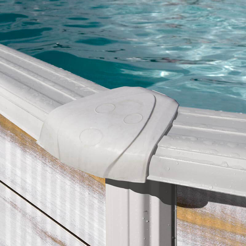 Piscina Ovale Fuori Terra 610x375xh120 cm in Acciaio e PVC Gre Finlandia