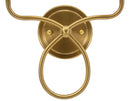 Lampada da Muro Zagabria 35,5x17x43 cm in Ferro e Tessuto Oro e Bianco      