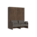 Letto Matrimoniale a Scomparsa Salvaspazio con Sofà Kentaro H210 cm Marrone