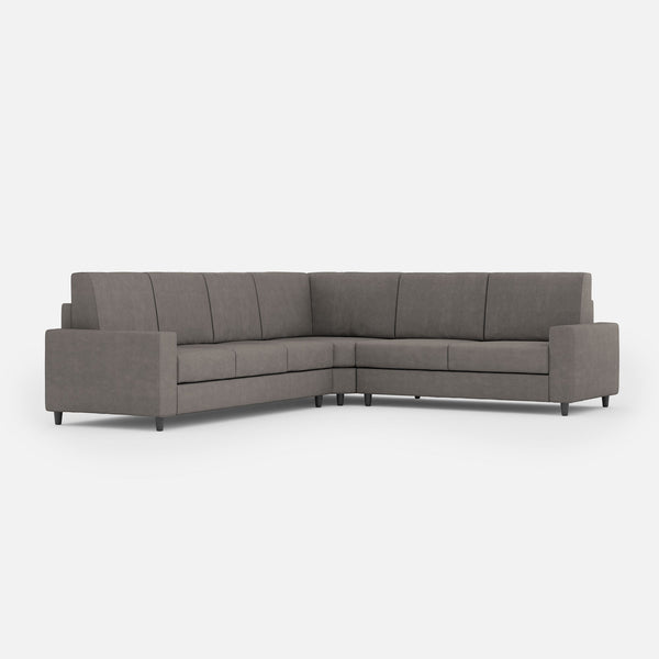 Divano Angolare 6 Posti 286x246x85 cm Sakar in Tessuto Grigio sconto