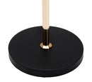 Lampada da Terra Circly Ø35x171 cm in Ferro PVC e Tessuto Oro e Nero