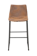 Sgabello Metropolitan Touch 45x54x99 cm in Ferro e PU Marrone e Nero