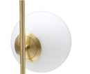 Lampada da Muro Glamy 15x25x22 cm in Ferro e Vetro Bianco e Oro