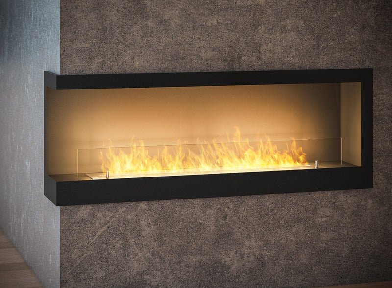 Camino a Bioetanolo da Incasso 120x45 cm  Corner 1200 Left Nero