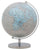 Globus Silber Ø25x34 cm Kunststoff und Eisen Silber und Blau