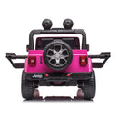 Macchina Elettrica per Bambini 12V 2 Posti con Licenza Jeep Wrangler Rubicon Rosa