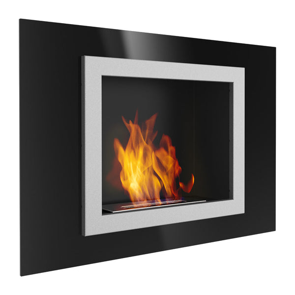 sconto Bioethanol Wandkamin 90x63 cm Flig Indianapolis Schwarz