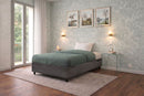 Letto Singolo Contenitore Imbottito Microfibra Grigio BoxMax Varie Misure