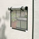 Copertura per Serra da Giardino 140x143x190 cm con Porta a Cerniera e Finestre PE Bianco      