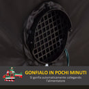 Babbo Natale Gonfiabile su Elicottero 155x63x107 cm con Luci LED Multicolore