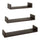 Set 3 Mensole da Parete 60-50-40x15,5x8 cm in Fibra di Legno Calamita Rovere Scuro