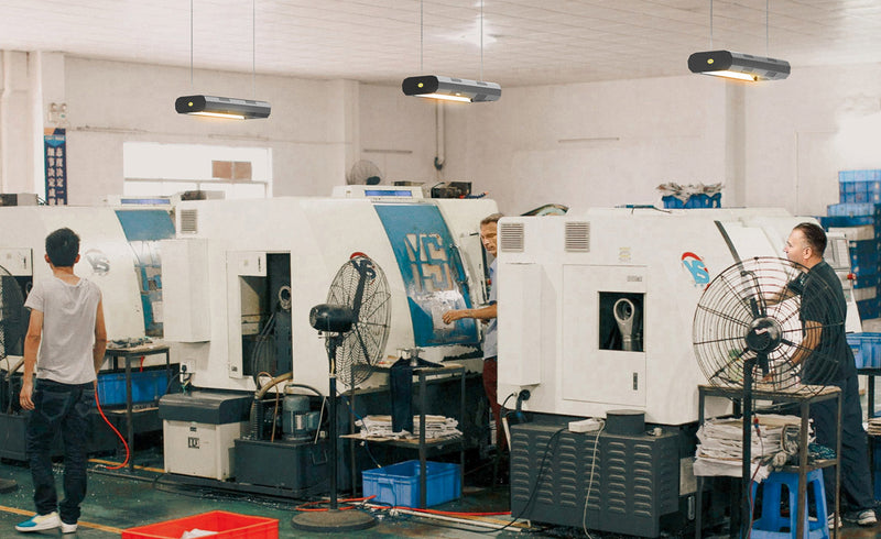 Stufa Elettrica ad Infrarossi 49x23x16 cm 2000W Moel Hathor 791N Nera