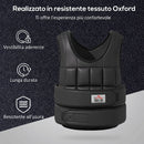 Giubbotto Zavorrato 10kg Unisex 38 Pesi Singoli Imbottitura Chiusure con Velcro Nero      