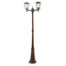 Lampada Palo Alto Due Luci per Giardino Colore Ruggine per Esterno Linea Notorius Livos