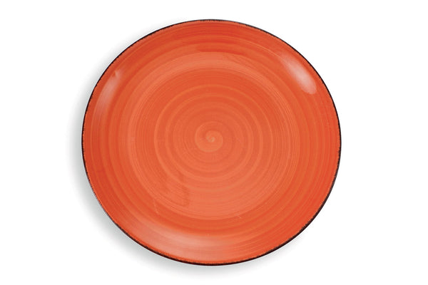 Set 6 Speiseteller aus Steinzeug Ø26,7x3 cm Villa d'Este Home Tivoli New Baita Orange online