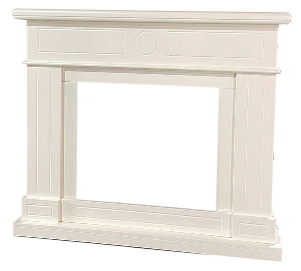 acquista Cornice da Pavimento per Inserto Camino Elettrico 95x102x21,5 cm in MDF Sined Lipari Bianco
