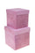 Set 2 Scatole Quadrate in Velluto H 265 cm