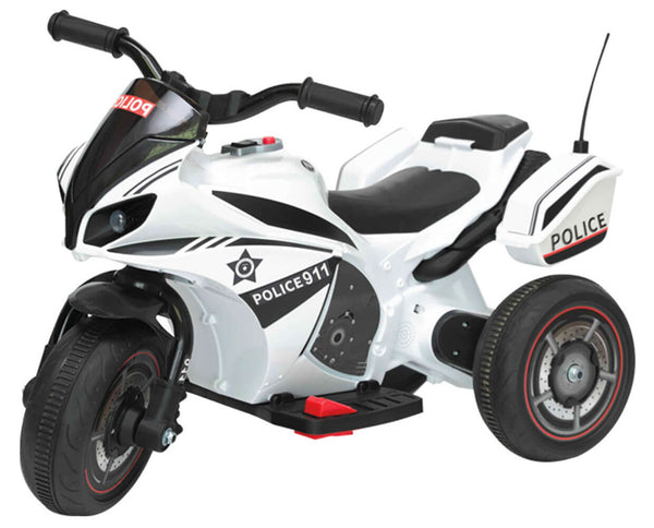 Polizei-Elektromotorrad für Kinder 6V Kidfun Urban Police Schwarz online
