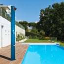 Doccia Solare da Esterno Giardino 30L Miscelatore e Lavapiedi Arkema Spring S Viola