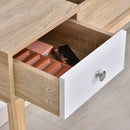 Consolle Trucco Moderna 100x45x118 cm con Specchio e Sgabello 