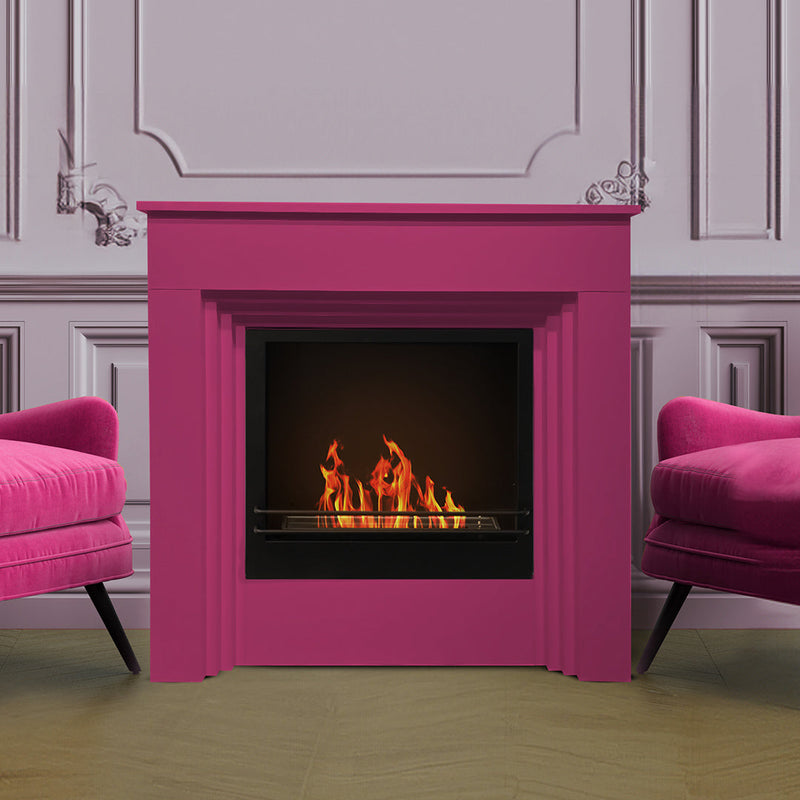 Camino a Bioetanolo da Pavimento 96x35xH96 cm Bellini Fucsia