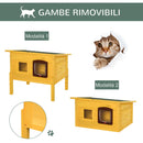 Cuccia Casetta per Animali Domestici in Legno di Abete 70x51.5x60 cm 
