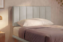 Letto 1 Piazza e Mezza con Rete Rivestita Similpelle Tortora Tessis Testata Vertical Varie Misure