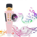 Microfono Karaoke Wireless Speaker Musica Bluetooth con USB per Feste Rosa