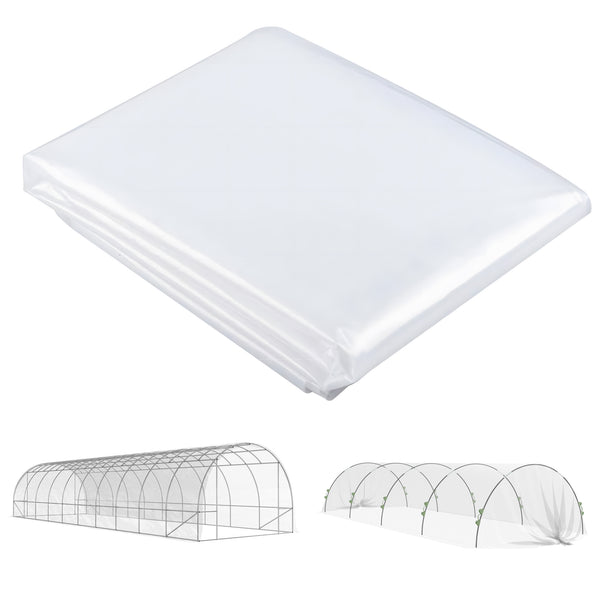 Copertura di Ricambio per Serra a Tunnel 6x10 m in PP Anti UV e Impermeabile Trasparente acquista