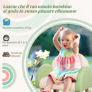 Poltrona per Bambini 18-36 Mesi 50x45x44 cm con Braccioli e Imbottitura Spessa in Sherpa e Legno di Eucalipto Verde      