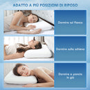Cuscino Memory Foam a Rimbalzo Rapido 60x40x10 cm con Copertura Rimovibile e Lavabile Bianco Crema   
