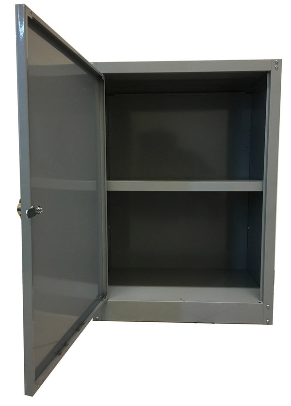 Dokumentenschrank 1 Tür 60x40x84 cm aus hellgrau lackiertem Metall sconto