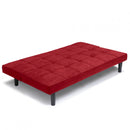 Divano Letto 179x91x76 cm in Tessuto Rosso