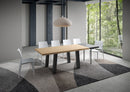 Tavolo Allungabile 180/280x90 cm Svalen Rovere Scortecciato Gambe Antracite      