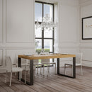 Tavolo Allungabile 200-460x90x77 cm Tecno Quercia Natura Telaio Antracite 
