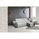 Copridivano Trapuntato in Microfibra con Penisola Destra Grigio Chiaro