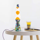 Lampada Lava Lamp 40cm Fantasia Graffiti e Magma Giallo