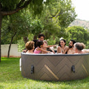 Vasca Idromassaggio Piscina Spa Diva Maxi Mono 8 Adulti 1120 L Ø192x65 cm in PVC Marrone e Nero 