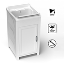 Mobile Lavatoio 45x50x85 cm 1 Anta in Resina Bianco    