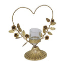 Portacandele metallo rose oro cm 22x10xh24