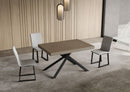 Tavolo Allungabile 120/224x90 cm Niket Tortora Gambe Antracite      