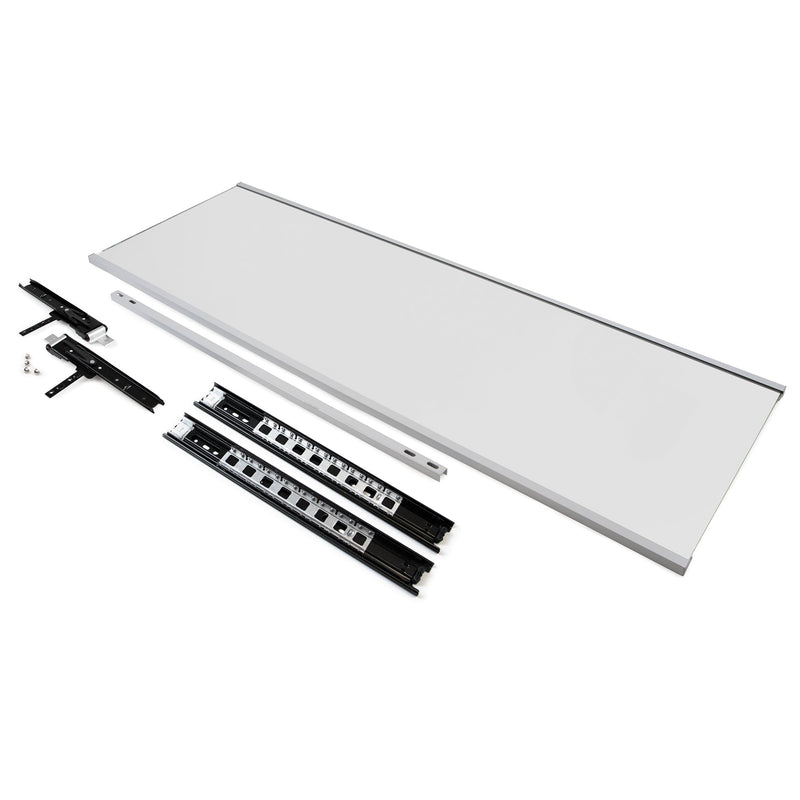 Specchio Estraibile per Armadio 34x100 cm Emuca Grigio Metallizzato