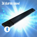 Pannello Radiante Riscaldante ad Infrarossi 97x18,9x6,7 cm 1000W con Cassa Bluetooth Sined  Nero