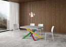 Tavolo Allungabile 120/380x90 cm Volantis Cashmere Gambe Multicolore 4/B      