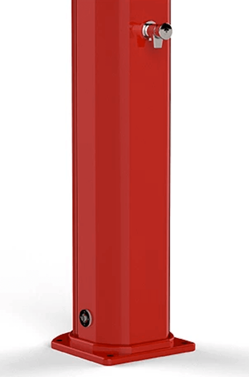 Doccia Solare da Esterno Giardino 40L Miscelatore Temporizzato e Lavapiedi Arkema Big Jolly Vari Colori