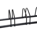Rastrelliera Portabici 5 Posti in Acciaio 130x33x27 cm Nera 