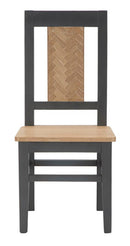 Set 2 Sedie 44x44x96 cm in Legno di Abete Malé Marrone e Grigio