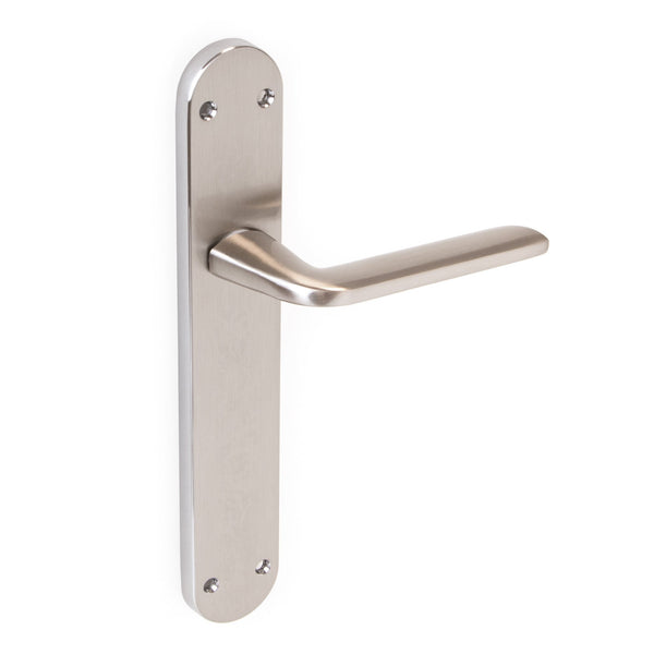 Sydney Griffe für Innentüren mit Platte 43 x 250 mm Aluminium und Zamak Nickel 1 Set Emuca sconto